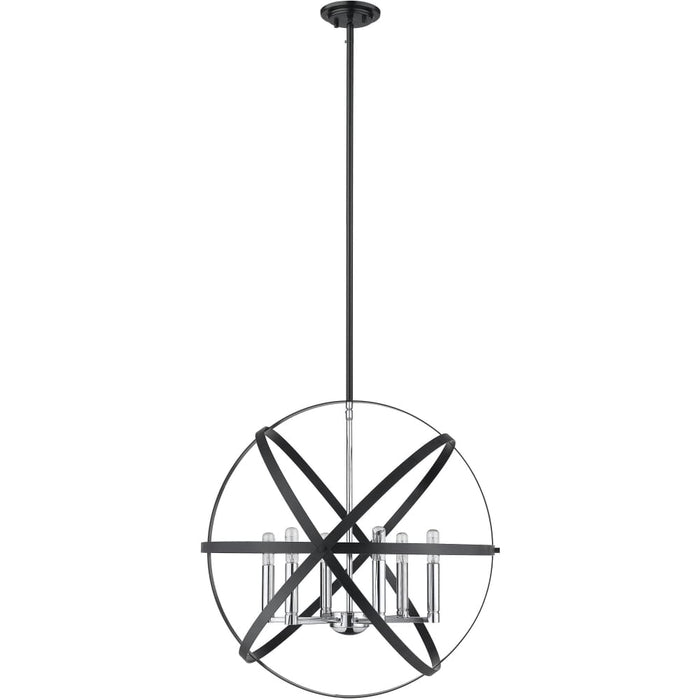 Cavallo Hammered Black Chrome Pendant - Pendants
