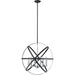 Cavallo Hammered Black Chrome Pendant - Pendants