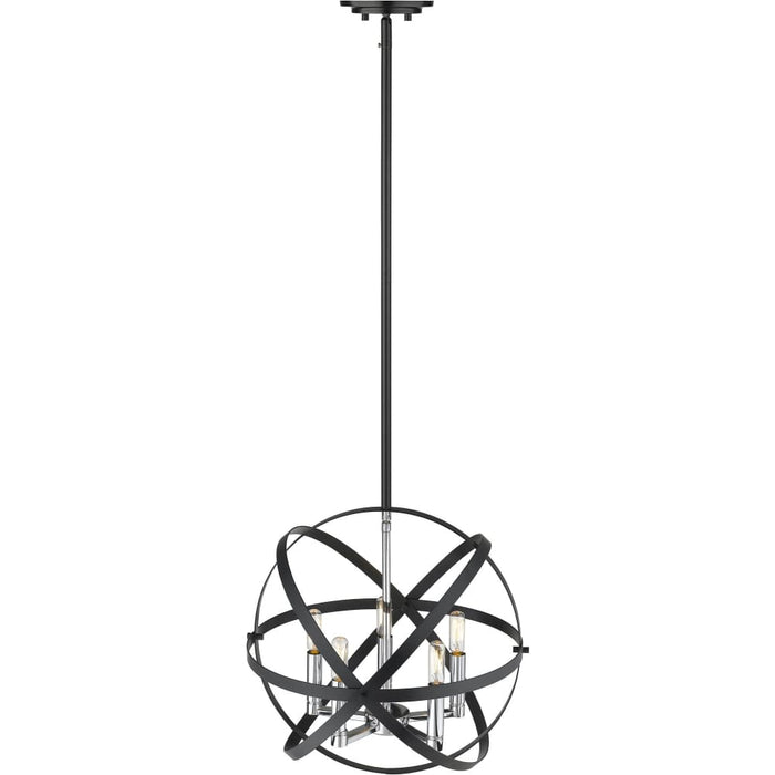 Cavallo Hammered Black Chrome Pendant - Pendants
