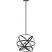 Cavallo Hammered Black Chrome Pendant - Pendants