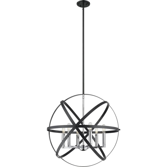 Cavallo Hammered Black Chrome Pendant - Pendants