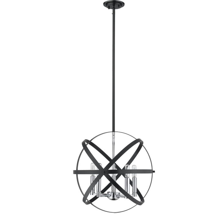 Cavallo Hammered Black Chrome Pendant - Pendants