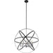 Cavallo Hammered Black Chrome Pendant - Pendants
