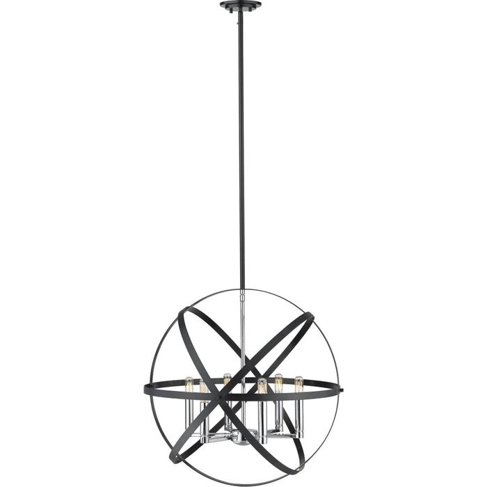 Cavallo Hammered Black Chrome Pendant - Pendants