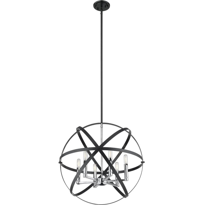 Cavallo Hammered Black Chrome Pendant - Pendants