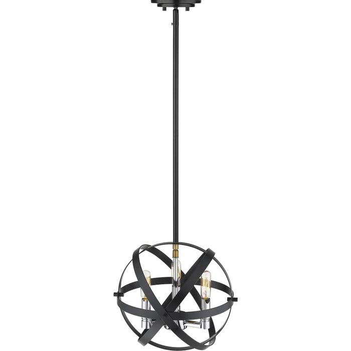 Cavallo Hammered Black Chrome Pendant - Pendants