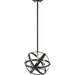 Cavallo Hammered Black Chrome Pendant - Pendants