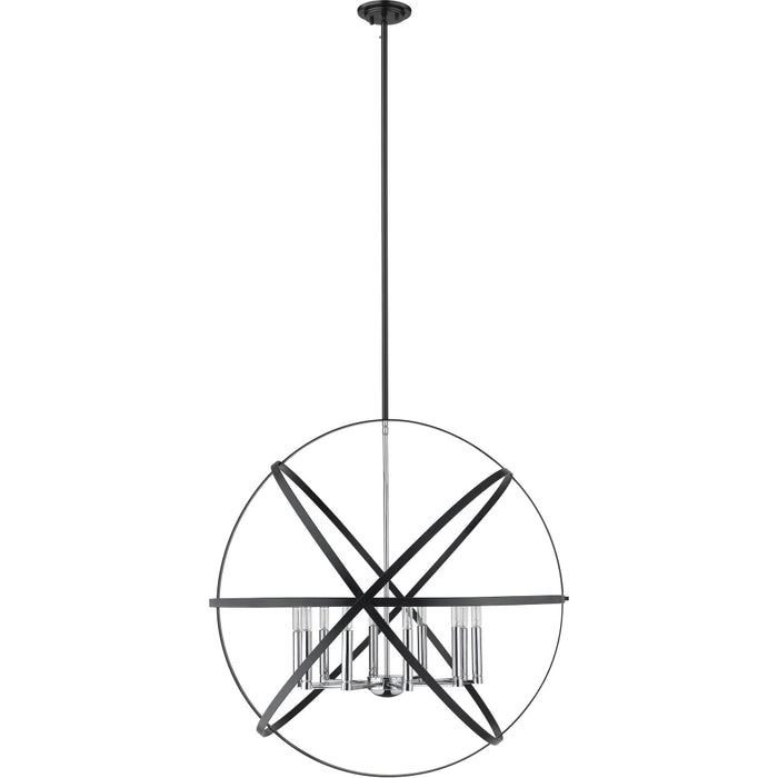 Cavallo Hammered Black Chrome Pendant - Pendants