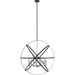 Cavallo Hammered Black Chrome Pendant - Pendants