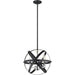 Cavallo Hammered Black Chrome Pendant - Pendants