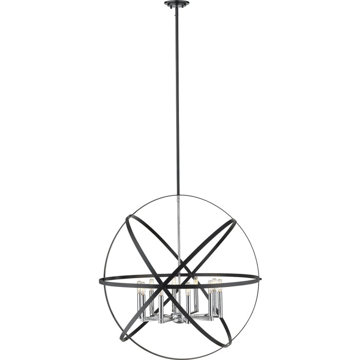 Cavallo Hammered Black Chrome Pendant - Pendants