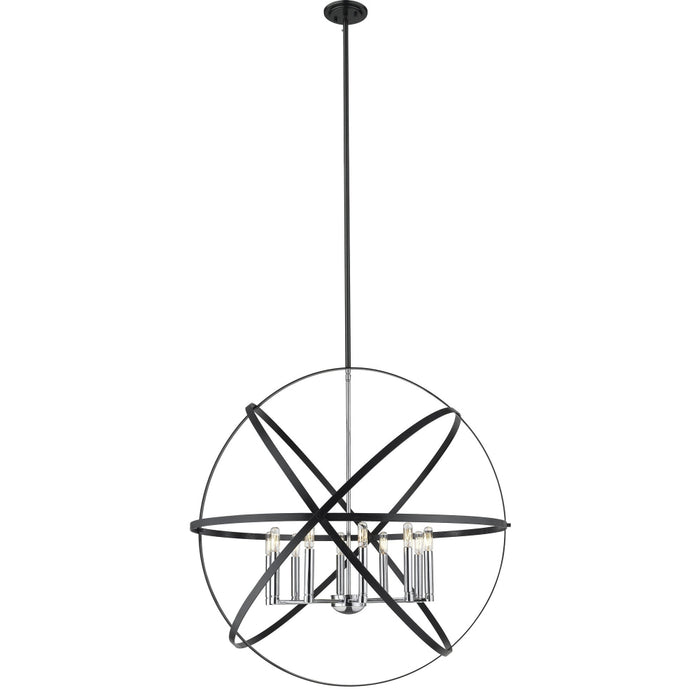Cavallo Hammered Black Chrome Pendant - Pendants