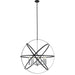 Cavallo Hammered Black Chrome Pendant - Pendants