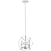 Cavallo Hammered White Brushed Nickel Chandelier - Chandeliers