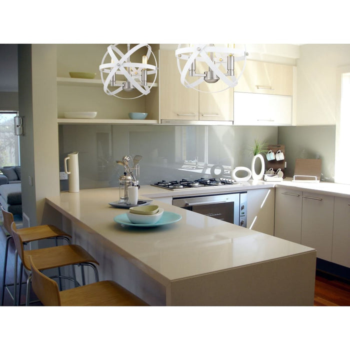 Cavallo Hammered White Brushed Nickel Chandelier - Chandeliers