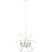 Cavallo Hammered White Brushed Nickel Chandelier - Chandeliers