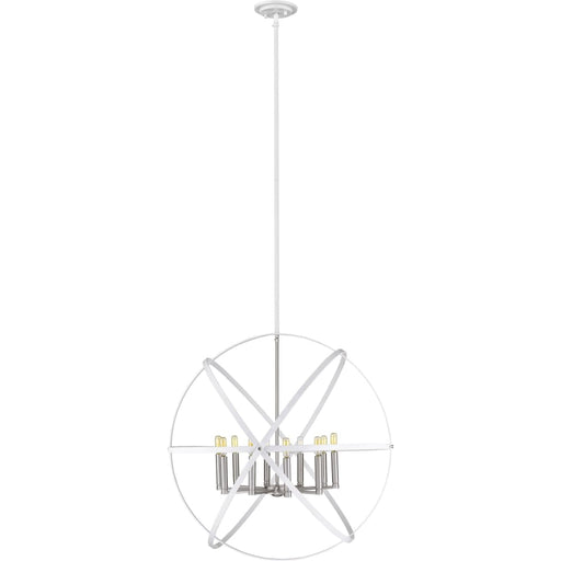 Cavallo Hammered White Brushed Nickel Chandelier | theLightShop