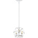 Cavallo Hammered White Brushed Nickel Chandelier - Chandeliers