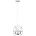 Cavallo Hammered White Brushed Nickel Chandelier - Chandeliers