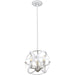 Cavallo Hammered White Brushed Nickel Chandelier - Chandeliers
