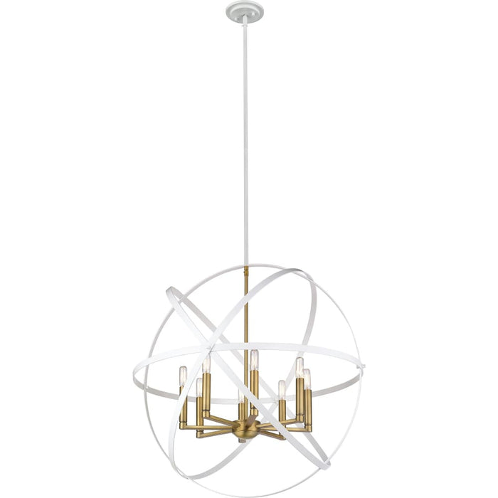 Cavallo Hammered White Olde Brass Pendant - Pendants