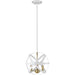 Cavallo Hammered White Olde Brass Pendant - Pendants