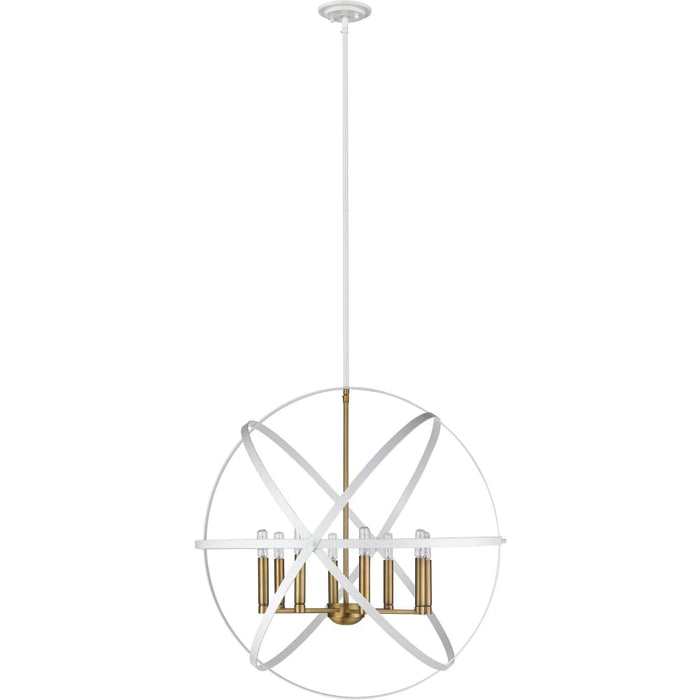 Cavallo Hammered White Olde Brass Pendant - Pendants