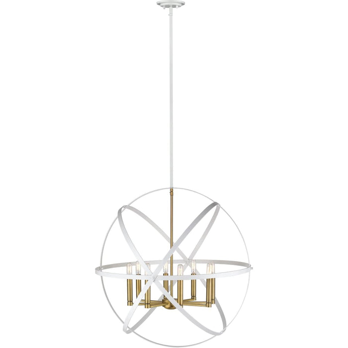 Cavallo Hammered White Olde Brass Pendant - Pendants