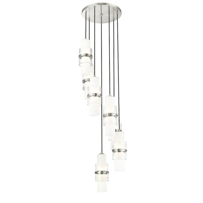 Cayden Brushed Nickel 7 Light Round Pendant Z-Lite 1946P-7R-BN | theLightShop