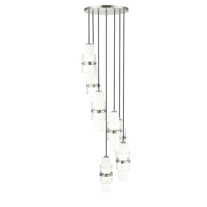 Cayden Brushed Nickel 7 Light Round Pendant Z-Lite 1946P-7R-BN | theLightShop