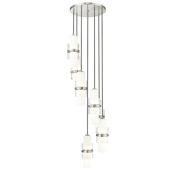 Cayden Brushed Nickel 7 Light Round Pendant Z-Lite 1946P-7R-BN | theLightShop