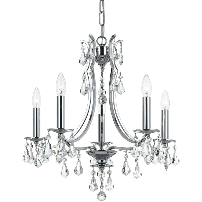 Cedar 5 Light Polished Chrome Mini Chandelier - Chandeliers