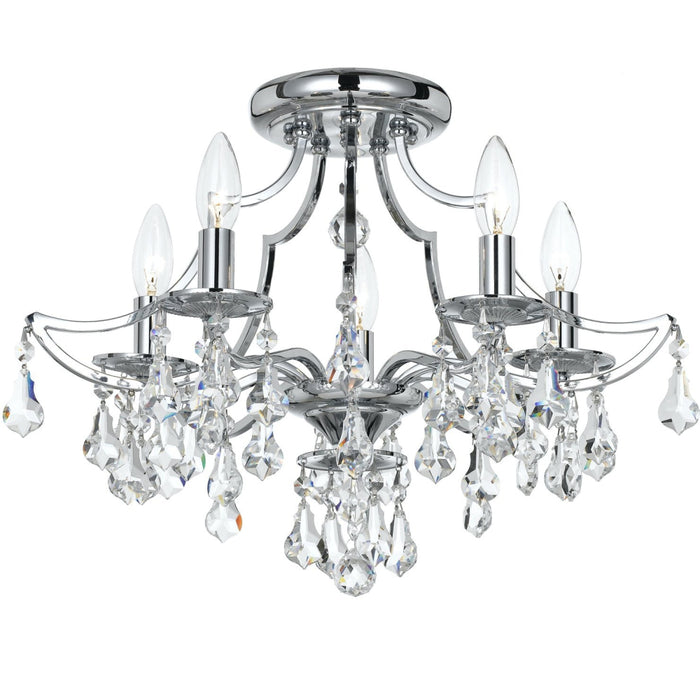 Cedar 5 Light Swarovski Polished Chrome Ceiling Mount - Ceiling Mount