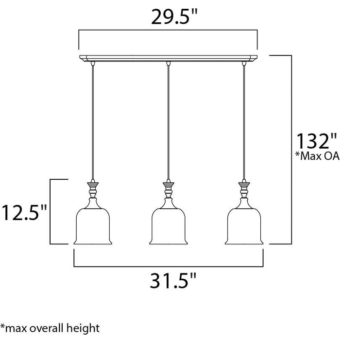 Centennial Polished Nickel Multi-Light Pendant - Pendants