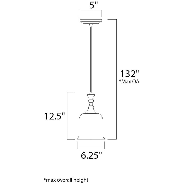 Centennial Polished Nickel Single Pendant - Pendants