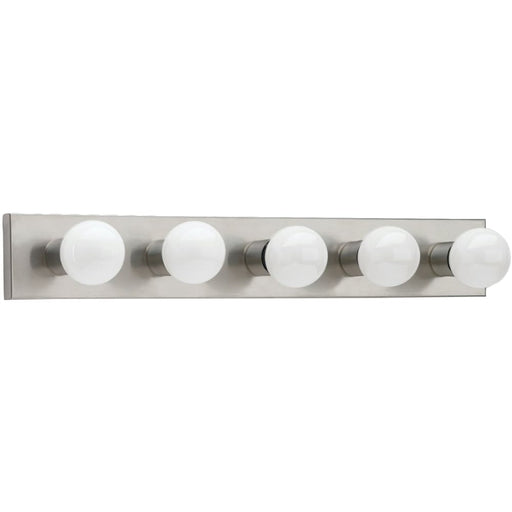 Center Stage Brushed Stainless Vanity Fixture - Wall Sconce