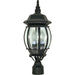 Central Park Textured Black Outdoor Post Light - Outdoor Post Light