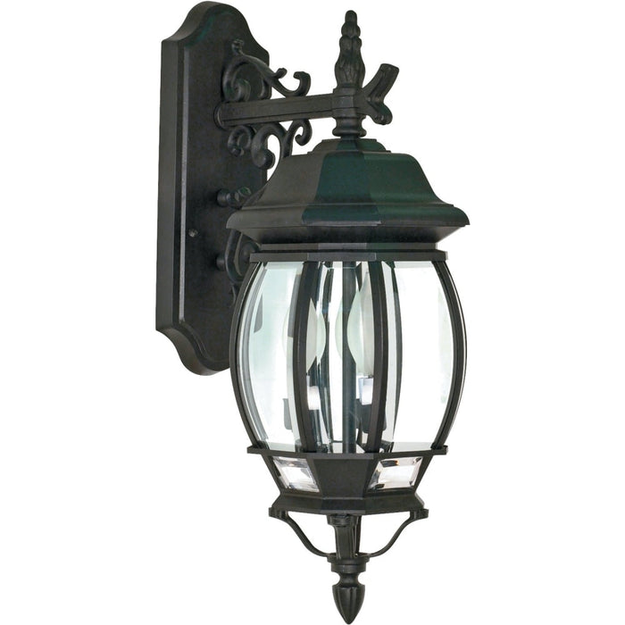 Central Park Textured Black Outdoor Wall Lantern - Outdoor Wall Lantern