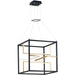 Chamber Black / Gold LED Single Pendant - Pendants