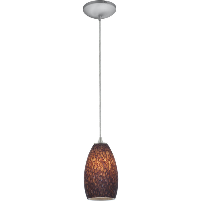 Champagne Brushed Steel LED Pendant - Pendants