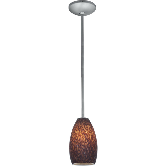 Champagne Brushed Steel LED Pendant - Pendants