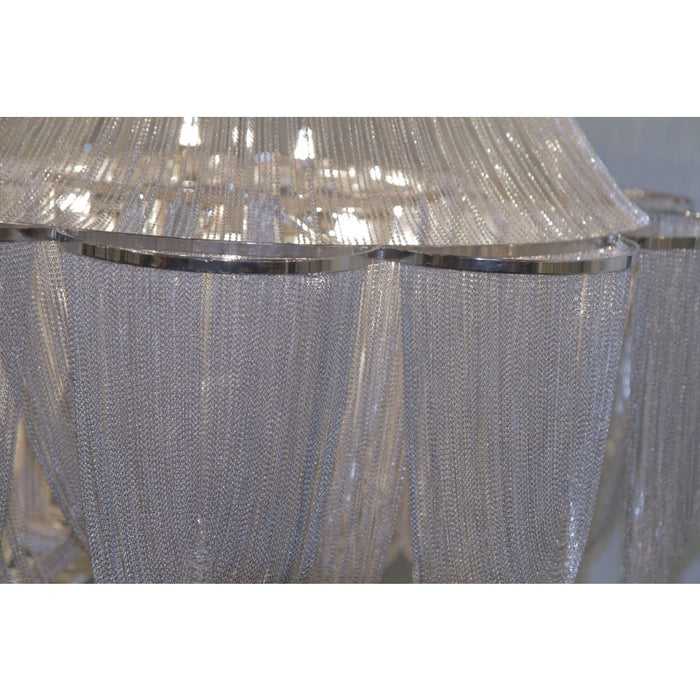 Chantilly Polished Nickel Chandelier - Chandeliers