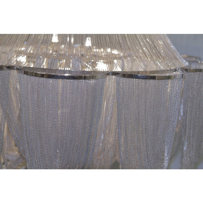 Chantilly Polished Nickel Chandelier - Chandeliers