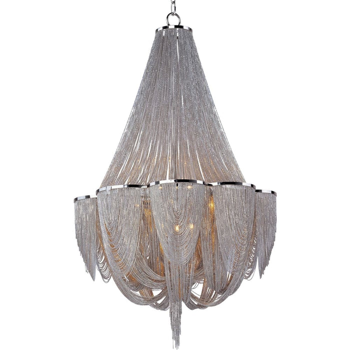 Chantilly Polished Nickel Chandelier - Chandeliers