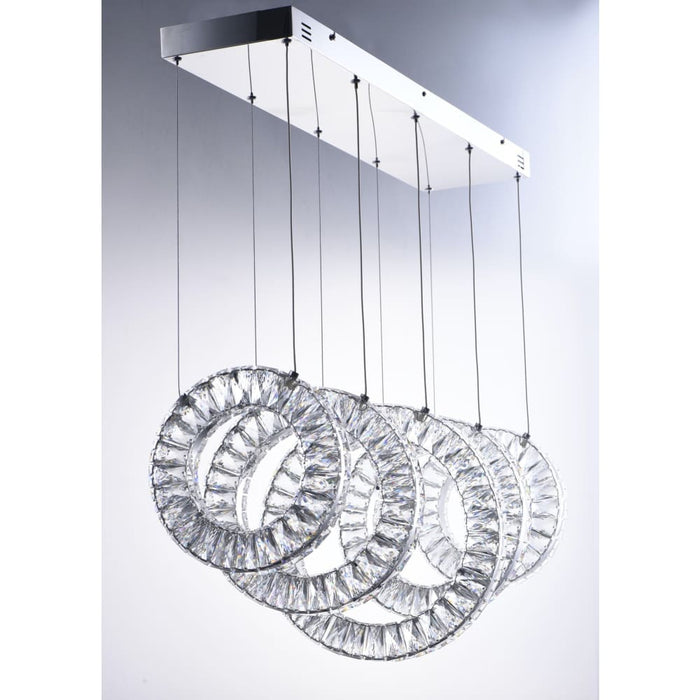 Charm Polished Chrome LED Linear Pendant - Pendants