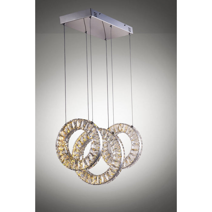 Charm Polished Chrome LED Linear Pendant - Pendants