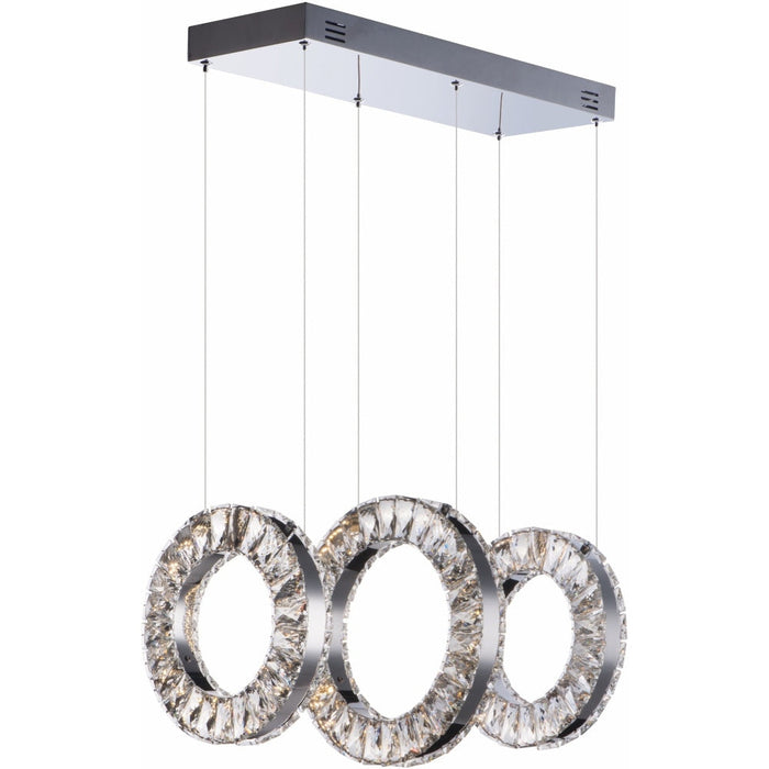 Charm Polished Chrome LED Linear Pendant - Pendants