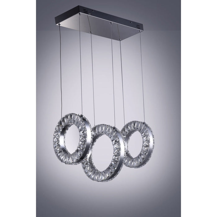 Charm Polished Chrome LED Linear Pendant - Pendants