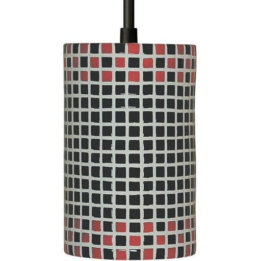 Checkers Red and Black Pendant - Pendants