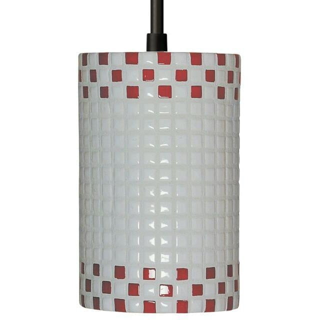 Checkers Red and White Pendant - Pendants